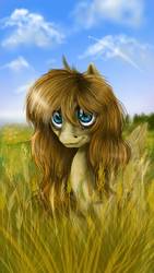 Size: 720x1280 | Tagged: safe, artist:black-opal1, oc, oc only, pegasus, pony, female, field, food, mare, solo, wheat