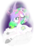 Size: 2480x3507 | Tagged: safe, artist:red_moonwolf, oc, oc only, oc:winter aurora, deer, deer pony, original species, butt, colored pupils, ethereal mane, high res, horns, plot, prone, resting, simple background, transparent background, underhoof