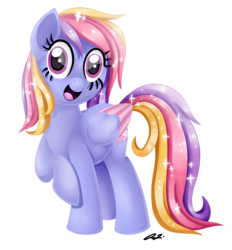 Size: 1246x1341 | Tagged: safe, artist:iheartjapan789, oc, oc only, oc:glittering cloud, pony, female, mare, open mouth, raised hoof, simple background, solo, transparent background