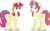 Size: 5000x3084 | Tagged: safe, artist:limedazzle, artist:orin331, moondancer, alicorn, pony, dancerverse, g4, alicornified, alternate design, alternate hairstyle, alternate universe, confused, duo, female, high res, long legs, mare, moondancercorn, race swap, self ponidox, show accurate, simple background, transparent background