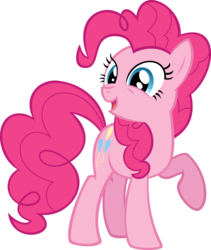 Size: 800x947 | Tagged: safe, artist:flizzick, pinkie pie, earth pony, pony, g4, .svg available, female, raised hoof, simple background, solo, transparent background, vector