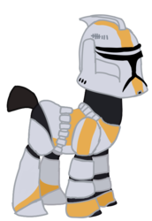 Size: 497x722 | Tagged: safe, artist:ripped-ntripps, pony, clone, clone trooper, clone wars, ponified, simple background, solo, star wars