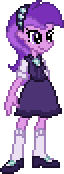 Size: 64x174 | Tagged: safe, artist:botchan-mlp, amethyst star, sparkler, equestria girls, g4, animated, awwmethyst star, blinking, clothes, cute, dress, female, gif, mary janes, pixel art, shoes, simple background, socks, solo, transparent background