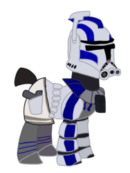 Size: 768x1024 | Tagged: safe, artist:ripped-ntripps, pony, arc trooper, armor, clone, clone trooper, clone wars, ponified, simple background, solo, star wars, transparent background