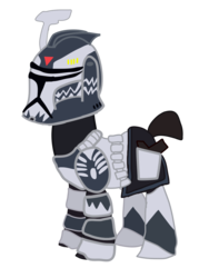 Size: 768x1024 | Tagged: safe, artist:ripped-ntripps, pony, armor, clone, clone trooper, clone wars, commander wolfe, ponified, simple background, solo, star wars, transparent background