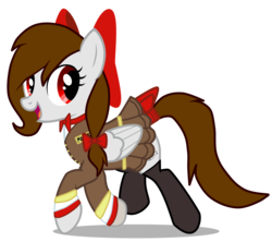 Size: 4850x4300 | Tagged: safe, artist:rsa.fim, oc, oc only, oc:whisper hope, pegasus, pony, equestria girls, g4, absurd resolution, bow, clothes, cutie mark, equestria girls ponified, female, jewelry, manager, mexican, ponified, ponified humanized pony, red eyes, ribbon, simple background, solo, tail bow, tail wrap, transparent background, trotting, unitárium, vector