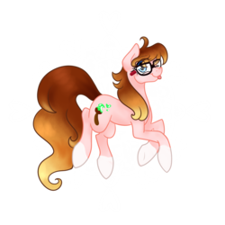 Size: 1150x1150 | Tagged: safe, artist:fanaticpanda, oc, oc only, oc:brushie, earth pony, pony, female, glasses, heart eyes, looking at you, mare, one eye closed, simple background, solo, tongue out, transparent background, wingding eyes, wink