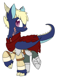 Size: 1779x2369 | Tagged: safe, artist:cloureed, oc, oc only, chimera, dragon, pegasus, pony, fallout equestria, simple background, solo