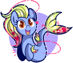 Size: 1000x867 | Tagged: safe, artist:xwhitedreamsx, oc, oc only, merpony, female, mare, smiling, solo