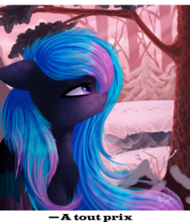 Size: 1856x2166 | Tagged: safe, artist:likelike1, oc, oc only, oc:brianna, pegasus, pony, bust, female, french, mare, portrait, solo, tree