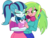 Size: 1733x1315 | Tagged: safe, artist:php198, lemon zest, sonata dusk, oc, oc:melody zest, equestria girls, g4, alternate hairstyle, baby, female, lemonata, lesbian, magical lesbian spawn, offspring, parent:lemon zest, parent:sonata dusk, parents:lemonata, shipping, simple background, tongue out, transparent background