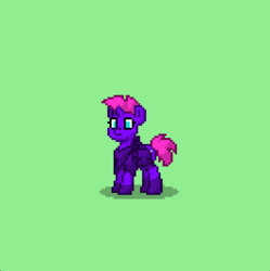 Size: 397x399 | Tagged: safe, tempest shadow, pony, unicorn, pony town, g4, my little pony: the movie, broken horn, female, green background, horn, simple background, solo