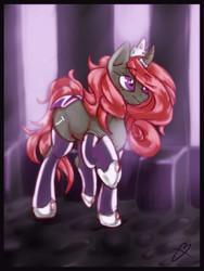 Size: 2700x3600 | Tagged: safe, artist:cherry bomb, oc, oc only, oc:sable sharp, pony, unicorn, high res, solo