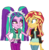 Size: 875x892 | Tagged: safe, artist:ktd1993, aria blaze, sunset shimmer, equestria girls, g4, clothes, female, flirting, jacket, leather jacket, lesbian, lidded eyes, pants, ship:sunblaze, shipping, simple background, transparent background