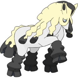 Size: 1280x1280 | Tagged: safe, artist:ivanka, edit, oc, oc only, oc:aryanne, horse, mudsdale, game, hoof in air, pokémon, pokémon sun and moon