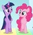 Size: 617x639 | Tagged: safe, screencap, pinkie pie, twilight sparkle, alicorn, pony, all bottled up, g4, article in the description, cropped, twilight sparkle (alicorn), walking on a rainbow