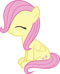 Size: 3611x4500 | Tagged: safe, artist:agrol, artist:slb94, fluttershy, when you're a filly, g4, absurd resolution, cute, eyes closed, female, filly, filly fluttershy, folded wings, happy, shyabetes, simple background, sitting, smiling, solo, transparent background, vector, younger