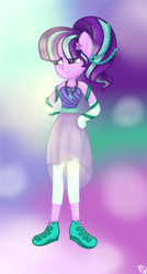Size: 2192x4104 | Tagged: safe, artist:xxshnysdrawnzxx, starlight glimmer, equestria girls, g4, alternate hairstyle, clothes, female, high res, ponied up, solo