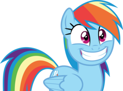 Size: 4267x3158 | Tagged: safe, artist:tortya, rainbow dash, pegasus, pony, g4, cute, dashabetes, female, happy, high res, simple background, smiling, solo, transparent background, vector