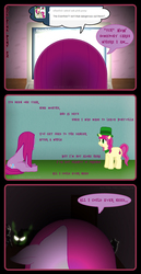 Size: 800x1555 | Tagged: safe, artist:underwoodart, pinkie pie, oc, oc:ella elixir, pony, ask pink-pony, g4, ask, computer, pinkamena diane pie, sad, tumblr