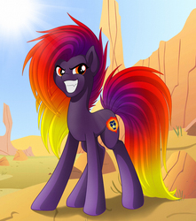 Size: 1000x1131 | Tagged: safe, artist:kitten-bomb, oc, oc only, oc:ruin, earth pony, pony, female, grin, mare, smiling, solo