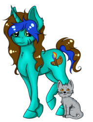 Size: 1203x1585 | Tagged: safe, artist:wujekhenryk, oc, oc only, cat, pony, unicorn, female, looking at you, mare, simple background, transparent background