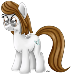 Size: 695x740 | Tagged: safe, artist:iheartjapan789, oc, oc only, oc:white dove, earth pony, pony, female, glasses, mare, simple background, solo, transparent background