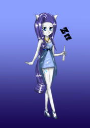 Size: 1984x2806 | Tagged: safe, artist:zee-qow, rarity, equestria girls, g4, clothes, female, ponied up, solo