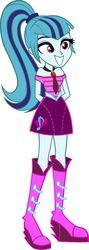 Size: 564x1590 | Tagged: safe, sonata dusk, equestria girls, g4, my little pony equestria girls: rainbow rocks, boots, clothes, cute, hands behind back, high heel boots, jewelry, necktie, pendant, ponytail, skirt, smiling, solo, vector