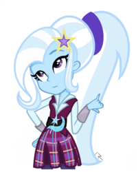 Size: 888x1104 | Tagged: dead source, safe, artist:princessfireshiner, trixie, equestria girls, g4, clothes, crystal prep academy uniform, school uniform, simple background, transparent background, vector