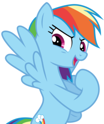 Size: 3001x3596 | Tagged: safe, artist:cloudy glow, rainbow dash, pony, g4, trade ya!, .ai available, female, high res, mare, simple background, smiling, solo, transparent background, vector