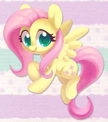 Size: 932x1053 | Tagged: safe, artist:dawnfire, fluttershy, pegasus, pony, g4, cute, female, flying, looking at you, mare, shyabetes, solo, spread wings, wings