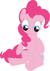 Size: 2527x3573 | Tagged: safe, artist:porygon2z, pinkie pie, earth pony, pony, testing testing 1-2-3, female, hungry, mare, simple background, solo, stomach growl, transparent background, vector