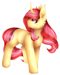 Size: 1597x1992 | Tagged: safe, artist:cloud-drawings, oc, oc only, oc:pretty shine, pony, unicorn, art trade, female, looking back, looking up, mare, simple background, solo, transparent background