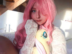 Size: 960x720 | Tagged: safe, artist:crystalfilth, fluttershy, human, g4, clothes, cosplay, costume, irl, irl human, photo, plushie