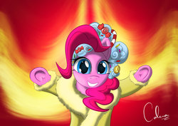 Size: 1280x905 | Tagged: safe, artist:calena, pinkie pie, spirit of hearth's warming presents, pony, a hearth's warming tail, g4, female, solo