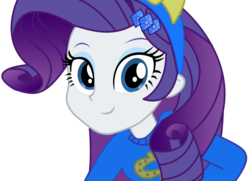 Size: 1201x870 | Tagged: safe, artist:iamaquamarine, rarity, equestria girls, g4, clothes, female, helping twilight win the crown, looking at you, simple background, smiling, solo, transparent background, vector