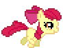 Size: 92x70 | Tagged: safe, artist:botchan-mlp, apple bloom, earth pony, pony, g4, animated, desktop ponies, female, gif, pixel art, running, simple background, solo, sprite, transparent background