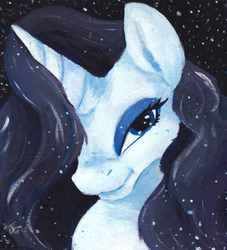 Size: 1804x1990 | Tagged: safe, artist:spacesheep-art, rarity, pony, g4, acrylic painting, female, solo, traditional art