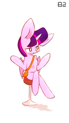Size: 720x1280 | Tagged: safe, artist:pinkieeighttwo, twilight sparkle, alicorn, pony, g4, bag, blushing, chair, female, impossibly large ears, sitting, solo, twilight sparkle (alicorn)