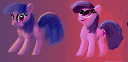 Size: 1329x650 | Tagged: safe, anonymous artist, twilight sparkle, pony, g4, female, missing horn, solo