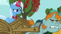 Size: 1280x720 | Tagged: safe, screencap, snails, snips, trixie, pony, unicorn, g4, magic duel, colt, male