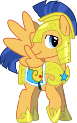 Size: 710x1126 | Tagged: safe, artist:faithfulandstrong, flash sentry, pegasus, pony, g4, armor, looking at you, male, royal guard, simple background, smiling, solo, stallion, transparent background, vector, wings