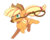 Size: 1500x1200 | Tagged: safe, artist:kameomia, applejack, earth pony, pony, g4, .psd available, female, lasso, mouth hold, rope, running, simple background, solo, transparent background