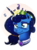 Size: 1540x2100 | Tagged: safe, artist:lunalewdie, artist:php117, color edit, edit, princess luna, alicorn, pony, g4, clothes, collaboration, colored, crying, dress, female, flower, flower in hair, implied twiluna, smiling, solo, tears of joy, wedding dress