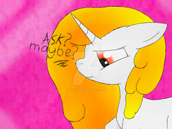 Size: 1024x768 | Tagged: safe, oc, oc only, oc:phenioxflame, pony, unicorn, ask, simple background, solo, tumblr