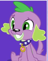Size: 163x208 | Tagged: safe, screencap, spike, dog, equestria girls, g4, eqg profile picture, male, sitting, smiling, solo, spike the dog
