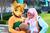 Size: 2048x1368 | Tagged: safe, artist:chainerprime, human, animegao kigurumi, clothes, cosplay, costume, dress, gala dress, irl, irl human, katsucon, katsucon 2017, kigurumi, outdoors, photo, ponysuit, sonico, teddy bear