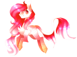 Size: 2683x1993 | Tagged: safe, artist:huirou, oc, oc only, oc:sunset scratch, pony, chest fluff, heart eyes, leonine tail, long mane, looking at you, smiling, solo, wingding eyes