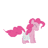 Size: 100x100 | Tagged: safe, artist:lion-ger, pinkie pie, earth pony, pony, g4, animated, bouncing, female, gif, picture for breezies, saddle bag, solo